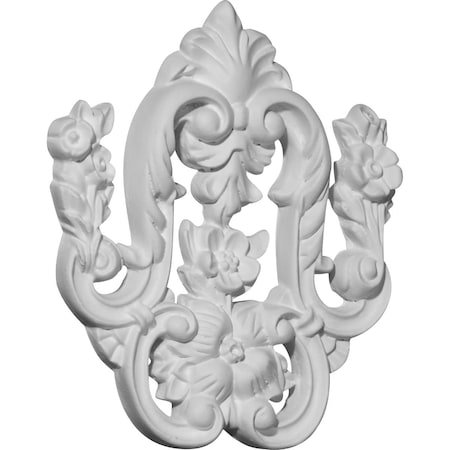 Ekena Millwork 5 3/4"W x 6 1/2"H x 5/8"P Flower Drop Onlay ONL05X06X01FL